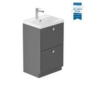 Safari Smooth Floor Mounted Vanity Unit 500mm - Charcoal Grey image