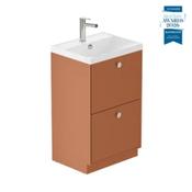 Safari Smooth Floor Mounted Vanity Unit 500mm - Terracotta image