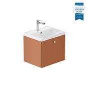 Safari Smooth Wall Mounted Vanity Unit 500mm - Terracotta image