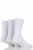 IOMI Foonurse Gentle Grip Diabetic - White- 3 Pair Mens 6-11 image