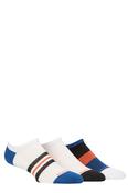 Mens Sockshop Bamboo Cushioned Trainer Socks White/Mandarin