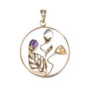 Happy Garden Pendant Amulet Necklace 18K Gold image