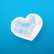 Selenite Crystal Bowl Deep Heart Shape - Crystal Recharge image