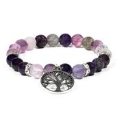 Bracelet Fluorite Amethyst with tree of life image
