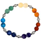 7 Chakra Lava Crystal Bracelet Elastic image