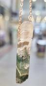 Moss Agate Crystal Amulet Pendant image