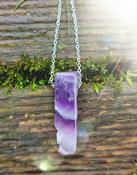 Amethyst Amulet Crystal Aura Healing Necklace Pendant image