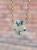 Prehnite Quartz Crystal Amulet of Light image