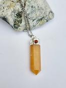 Yellow Aventurine Necklace Healing Reiki Spiritual Faith Healing Energy 6 Sided Yellow  Heloxahon Pendant  image