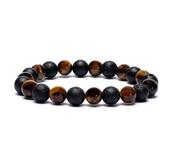 Tiger eye/lava rock bracelet elastic Balance Grounding Aromatherapy image