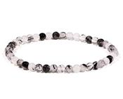 Bracelet Tourmaline Matrix Quartz natural stone elastic  AAA quality image