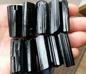 Black Tourmaline Natural Stone Quartz Crystal Point image