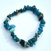 Blue Apatite Crystal Chip Bead Bracelet image