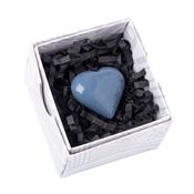 Angelite Crystal Heart Large Peru Natural Stone Angel Protection image