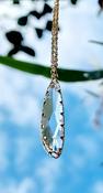 Real 18K Gold Faceted Crystal Pendant image