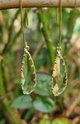 Real 18K Gold Faceted Czech Crystal Earrings image