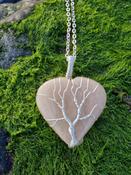 Feldspar Puff Heart Wire Wrapped Pendant Astral Travel - Meditation image