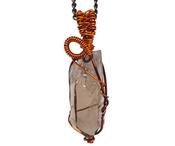 Smoky quartz Copper Wirewrapped Pendant Necklace image