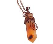 Carnelian Copper Wirewrapped Pendant image