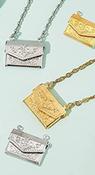 Locket Pendant Secret Message/Photo Frame Bag Shape Pendant Necklace image
