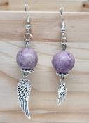 Lavender Jade Earrings Angel protection image