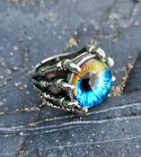 Eye Claw Ring Antique Silver image