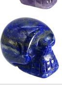 Natural Lapis Lazuli Quartz Skull Hand Carved Stone image