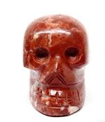 Natural Red Jasper Quartz Skull Hand Carved Stone Carving image