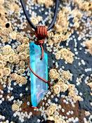 Blue Quartz Crystal Pendant Necklace image