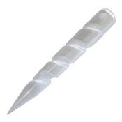 Selenite Crystal Spiral Wand Point Massage Wand image
