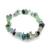 Fluorite Bracelet Crystal Chip Rainbow image