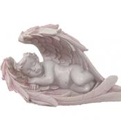 Pretty in Pink Large Angel Sleeping in Wing image