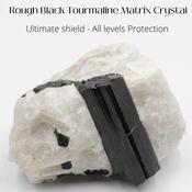 Tourmaline Black Rough Matrix Natural Crystal All Level Protection image