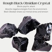 Black Obsidian Crystal Rough Natural Stone ±3-6cm image