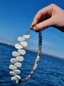 Choker Amazonite / Mother shell natural stone bead Necklace image