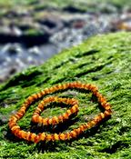 Natural Baltic Amber Multicolour Jewellery Set Adult Necklace &amp; Bracelet image