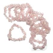Rose Quartz Crystal Chip Bracelet image
