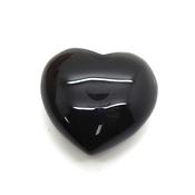 Obsidian Black Polished Puff Heart image