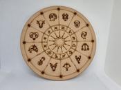 Pendulum board Features Astrology Patterns, Zodiac Wheel Board Wood