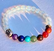 Opalite Bead Bracelet Chakra Elastic 8mm image