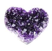 Amethyst Crystal Geode Cluster Heart Natural Crystal Geode image