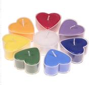 Candles Pure Natural Essential oil chakra candle Set Heart shape image