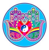Healing Sticker Sunseal Decal "Healing Hands Mandala" image