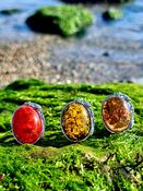 Shinning Oval Stone Ring Bezel Setting Adjustable Unisex image