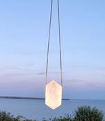 Rose Quartz Crystal "Unconditional Love " Amulet Pendant Silver/ Gold image