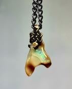 Ethiopian Opal Vintage Crystal Hand-carved Dainty Pendant image