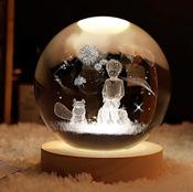 LITTLE PRINCE WITH FOX CRYSTAL GLOBE LED LIGHT BALL LAMP MULTICOLOUR image