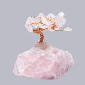 Rose Quartz Crystal Tree of Life Gemstone image