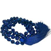 Lapis Lazuli Crystal Tassel Mala Beads/ Necklace image