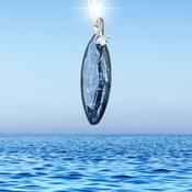 Blue Kyanite Amulet Pendant Necklace 925 sterling silver image